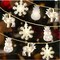 Metal Christmas String Lights 6 FT 10 LED Battery Operated Fairy Decor Hanging Lights for Christmas Xmas Tree Room Party, Warm White Christmas Snowflake Snowman Deer Pattern Light